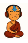 Avatar Zen meditating artwork for relaxation and mindfulness